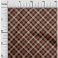 thumbnail image 1 of oneOone Cotton Jersey Rust Brown Fabric Check Sewing Fabric By The Yard Printed Diy Clothing Sewing Supplies 58 Inch Wide, 1 of 4
