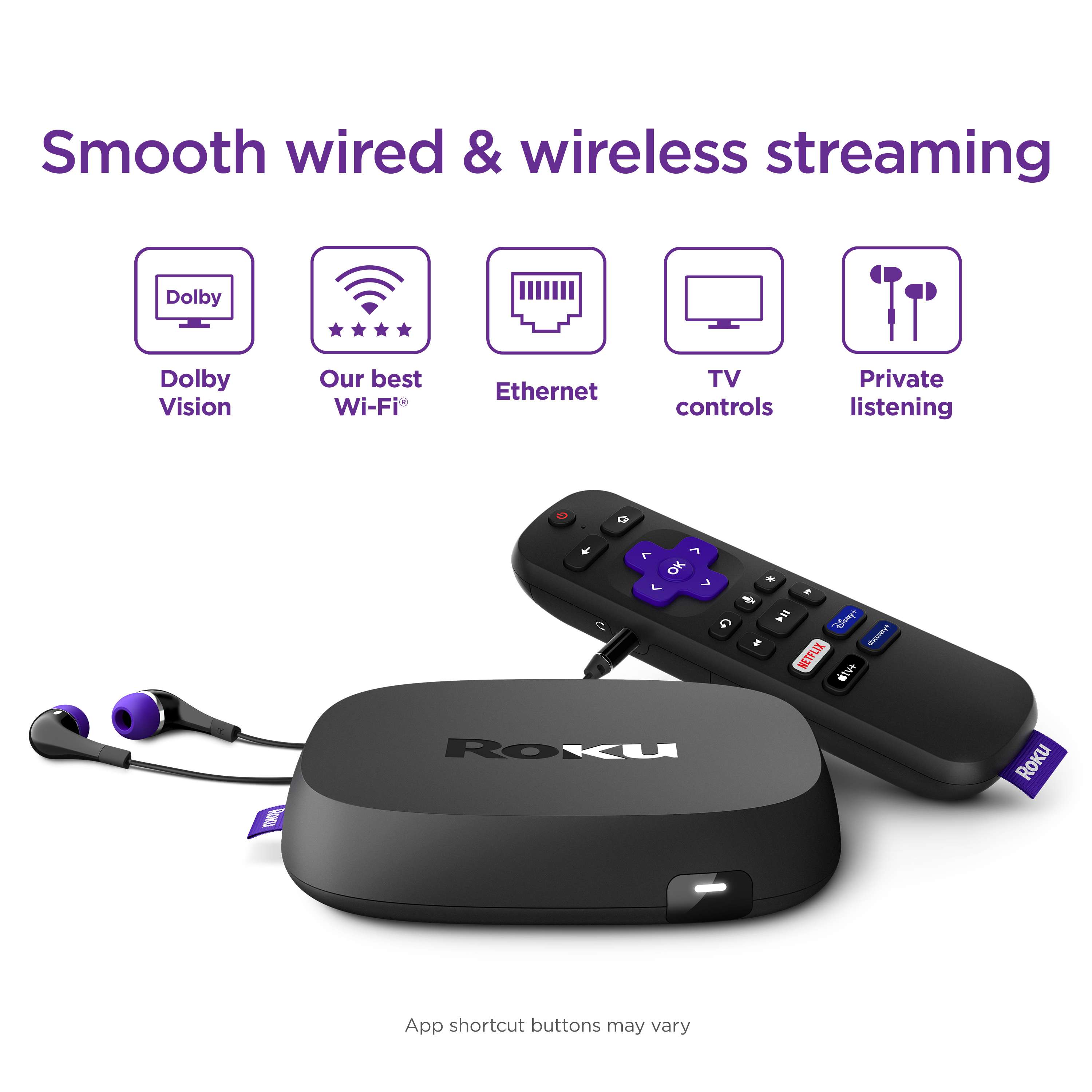 Roku Ultra LT Streaming Device 4K/HDR/Dolby Vision/Dual-Band Wi-Fi® with Roku Voice Remote and HDMI Cable - image 3 of 11