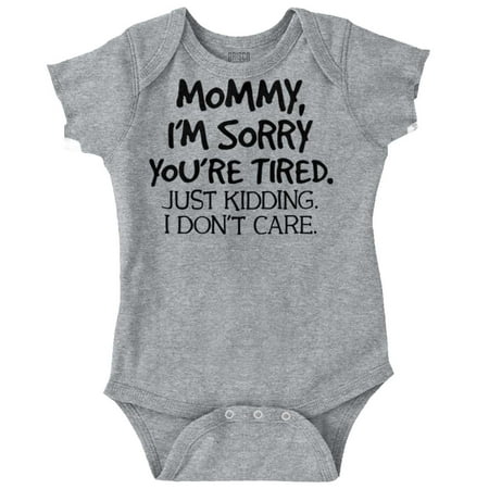 

I Dont Care Funny Baby Attitude Mothers Day Newborn Baby Boy Girl Romper Brisco Brands