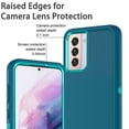 thumbnail image 2 of I-HONVA Compatible with Samsung Galaxy S21 FE Case,3-Layer Military Grade Drop Protection Anti-Slip Bumper Rugged Shockproof Dustproof Protection 6.4 inch Phone Case,Green Teal, 2 of 7