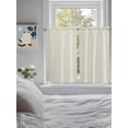 thumbnail image 3 of Cream Solid Color Living Room Curtains 2 Panel, Aesthetics Contemporary Luxury Cafe Window Treatment, Farmhouse Bedroom Bathroom Kitchen Curtains Drapes 104"x45", 3 of 6