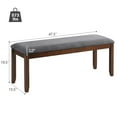 thumbnail image 4 of Spaco Upholstered Entryway Bench Footstool with Wood Legs, Ottoman Bench for Living Room,Dining Bench for Kitchen, 4 of 7