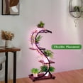 thumbnail image 3 of HRYGD Plant Stand Indoor with Grow Lights - No Visible Cords, 4 Tiered 31'' Metal Wood Display Shelves, Home Decor, Wireless & Sleek Design, 3 of 9