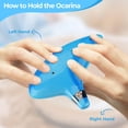 thumbnail image 2 of Zelda Ocarina Ohuhu Alto C de 12 hoyos con cancionero y soporte (azul), 2 of 7