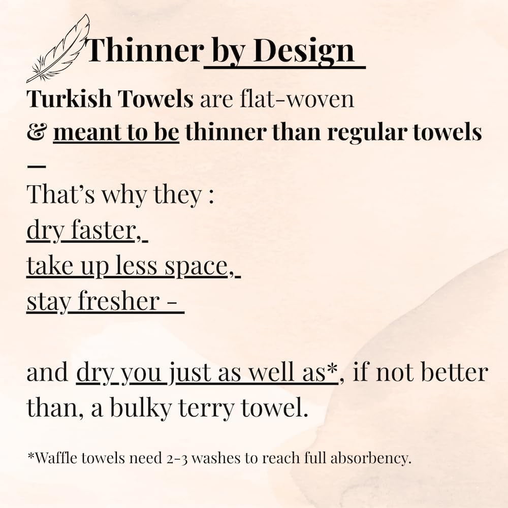 DEMMEX Organic Cotton Waffle Weave Turkish Towel Set for Bathroom, 100% OEKO-TEX Certified Super Soft Turkish Cotton, Lightweight & Quick Dry, 1 Bath & 2 Large Hand Towels, 30x60/20x30 in, Slate Blue
