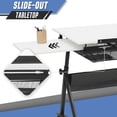 thumbnail image 4 of Drafting Table with Height Adjustable Wood Top, Drawing Table with Storage Drawers, Extendable Design, Art Desk Ideal for Drawing, Painting, Writing, Home Office, White, 4 of 9
