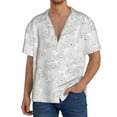 thumbnail image 3 of Xecao offers the Cute Poodle Dog for Men's Casual Short-sleeved Shirt, a button-up collared shirt with a pocket, perfect for beach vacations and yacht travel in the Large size., 3 of 7