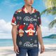 thumbnail image 3 of Balery Cute Christmas Gnomes (2) Camisas hawaianas de manga corta para hombre, camisas playeras de corte holgado, camisas de vacaciones con botones,Medium, 3 of 7