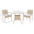 thumbnail image 5 of SAFAVIEH Laban Outdoor Patio 3 Piece Bistro Set, Beige/White, 5 of 11