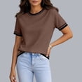 thumbnail image 2 of jiaxiM Short Sleeve Sweater for Women Light-Weight Crew Neck Summer Tops Dressy Casual Women's Clothes 2026, S-XXL, 2 of 5