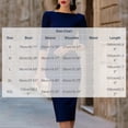 thumbnail image 4 of Mlkoz Formal Dresses for Women Solid Color 3/4 Sleeve Bodycon Midi Dress For Work, 4 of 6