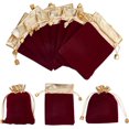 thumbnail image 1 of 20pcs 12x10cm Red Velvet Cloth Drawstring Bags Small Gift Bags for Party Favors Bags, 1 of 7