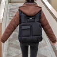 thumbnail image 4 of UPPADA Winter Puffer Vest for Women Lapel Collar Zip up Sleeveless Puffer Vest Quilted Padded Warm Coat Outwear Ladies Fall Puffer Jacket with Pockets Women's Long Puffer Vest without Hood Black,XXXL, 4 of 4