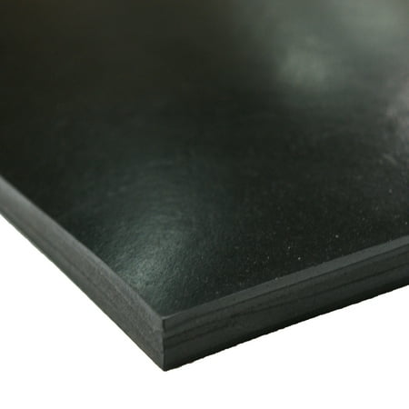 Rubber-Cal EPDM Sheet - 0.093" Thick x 4" Width x 36" Length - 60A Durometer - Black