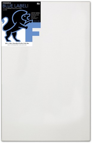 Fredrix Blue Label Cotton Canvas - 24" x 36", 3/4" Profile