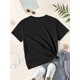 thumbnail image 2 of Summer Chic Girls' T-Shirt with Cartoon & Letter Design - Casual, Breathable Cotton, Machine Washable - Perfect for Play & Casual Attire, 2 of 6