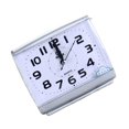 thumbnail image 1 of Naiovety Reloj despertador de forma cuadrada, Radio, movimiento de de barrido silencioso, decoración de mesa, alimentado por batería, Decoración del hogar Blanco, 1 of 5