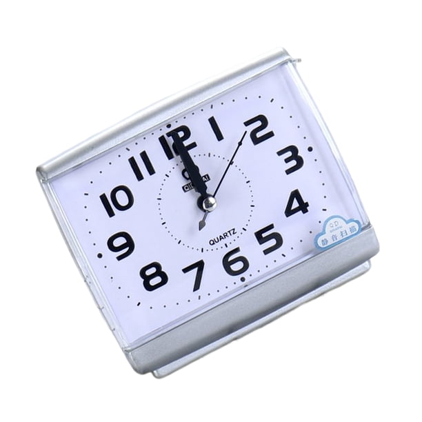 Bearachild Reloj despertador de forma cuadrada, Radio, movimiento de de barrido silencioso, decoración de mesa, alimentado por batería, relojes de Decoración del hogar Blanco Bearachild HA026177-01