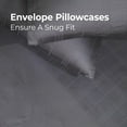 thumbnail image 3 of Earthy Threads Queen Sheet Set - 100% Organic Bamboo 4 Piece Set - Luxurious Silky & Soft - Cooling for Hot Sleepers - Hotel Luxury Bed Sheets - 16"inch Deep Pockets (Charcoal Grey Dobby), 3 of 9