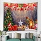 thumbnail image 3 of Tapiz de Navidad para montar en la pared, Papá Noel, árbol de Navidad, chimenea, alce, dormitorio, sala de estar, decoración de pared para dormitorio, 3 of 4