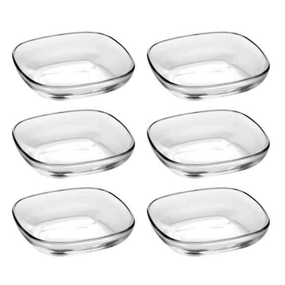 High Quality European Small Square Glass Plate S/6 5.5oz