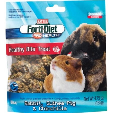 Kaytee Forti-Diet Pro Health Healthy Bits Rabbit, Guinea Pig & Chinchilla Treats, 4.5-oz bag