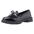 thumbnail image 2 of IUJSOY Women's Penny Loafers Slip on Oxfords Tassel Patent Leather Loafers Dressy Shoes, 2 of 9