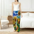 thumbnail image 6 of Lsque Landscape With Sunflowers Print Women's Pajama Pants, Lounge Pant - Comfortable Home Wear,Elastic Waistband, Stylish Design-Small, 6 of 9