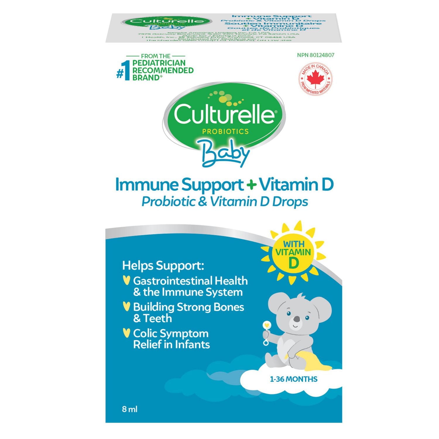 BABY IMMUNE SUPPORT + VITAMIN D DROPS 8ML