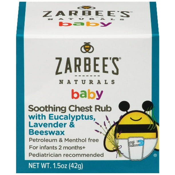 Zarbee's Naturals Baby Soothing Chest Rub, Eucalyptus, Lavender