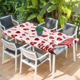 thumbnail image 2 of Pink Valentines Gnomes Table Cloths for 3 Foot Rectangle Tables, Love Heart Red Patio Waterproof Elastic Fitted Tablecloths, Washable Rectangular Table Cover for Camping, 2 of 8