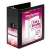 Cardinal Performer ClearVue Slant-D Ring Binder, 5" Cap, 11 x 8 1/2, Black
