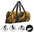 thumbnail image 3 of Balery Elegant Gold Leaf Peacock Bolsa de Gimnasio para Mujeres y Hombres, Bolsa de Viaje Impermeable, Bolsa de Fin de Semana con Compartimento para Zapatos y Bolsillo Húmedo, 3 of 6