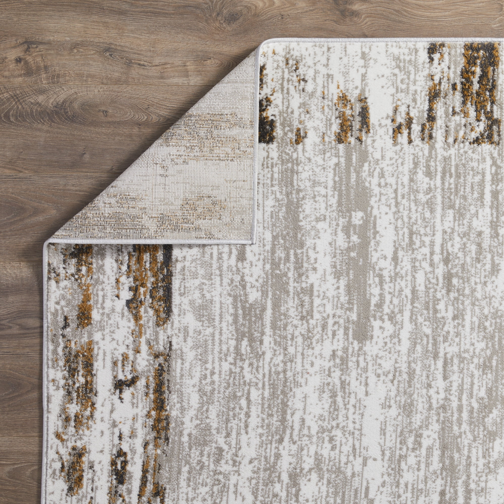 Loomaknoti Alanzo Albah 6' x 9' Abstract Indoor Area Rug , Beige/Cream
