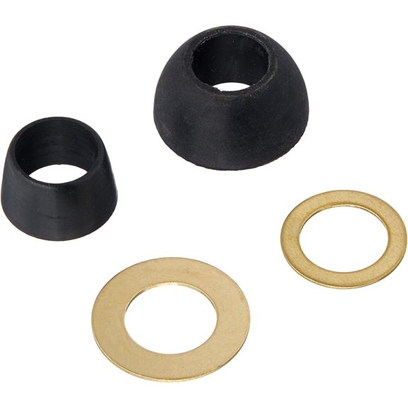 LARSON 02-2235 7/16" Rubber Cone Washer & Brass Ring, 4-PK