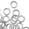 Silver Plated Open 4mm Jump Rings 19 Gauge (50)