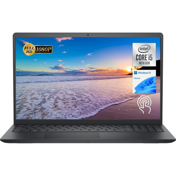 DELL Inspiron 15 3511 Laptop, 15.6" FHD Touchscreen, Intel Core i5-1035G1, 12GB RAM, 256GB PCIe SSD, SD Card Reader, Webcam, HDMI, WiFi, Windows 11 Home, Black