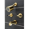 thumbnail image 2 of Kingston Brass KBX8147CKL Kaiser Two-Handle Tub and Shower Faucet, Brushed Brass, 2 of 5