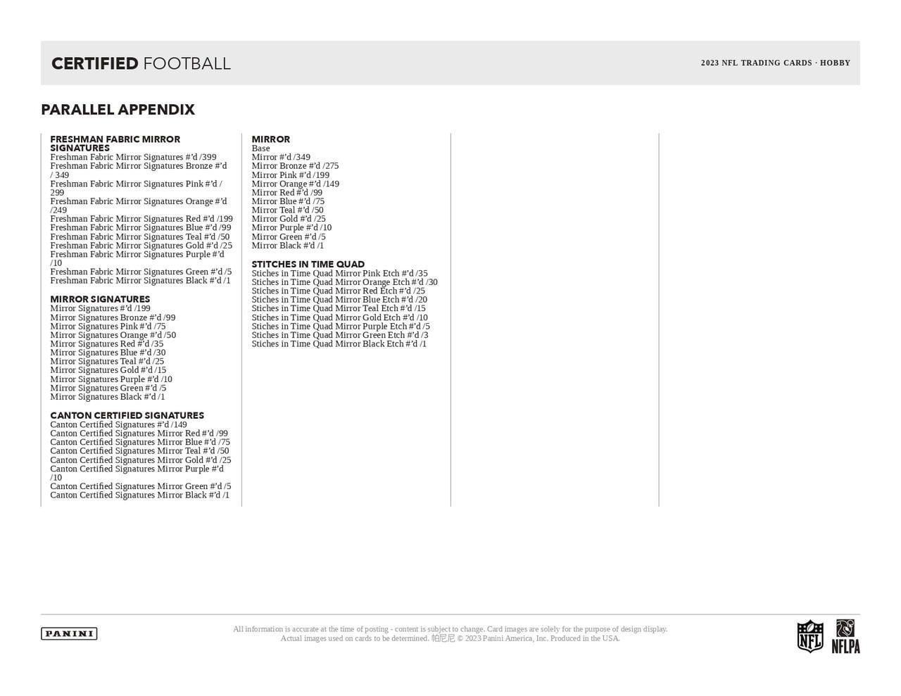 2023 Panini Certified Football Hobby Box