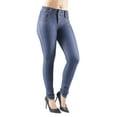 thumbnail image 3 of Fashion2Love Women's Juniors Colombian Design Butt Lift Push Up Mid Waist Skinny Jeans, 3 of 10