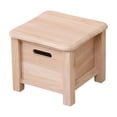 thumbnail image 2 of Reposapiés de madera con cajón reposapiés para habitaciones pequeñas en la mesita de noche 30cmx30cmx25cm, 2 of 9