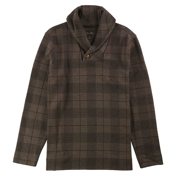 Tasso Elba Mens Printed Shawl Sweater, Marrón, XX-Large Tasso Elba Chal