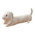 thumbnail image 3 of Tope de puerta con forma de perro con peso, escultura decorativa de tela con peso, juguete de peluche para Corazón rosa, 3 of 9