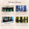 thumbnail image 4 of LED Accent Curio Cabinet with 7 Color Lights for Collectibles, 32" H Storage Cabinet with Tempered Glass Doors, Sideboard Buffet Case with Smartphone-Controlled Lights (Black), 4 of 9