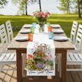 thumbnail image 4 of Table Runners 90 Inches Long Dress Scarves, Spring Floral Farmhouse Coffee/Dining/Kitchen Table Runner for Living Room, Rabbits Country Leaves Tulips Daisy Botanical 13x90 Inch, 4 of 9