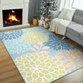 thumbnail image 2 of TWINNIS Area Rugs Floral Boho Rug Floor Carpet for Living Room Bedroom,5'x8',Blue Yellow, 2 of 7