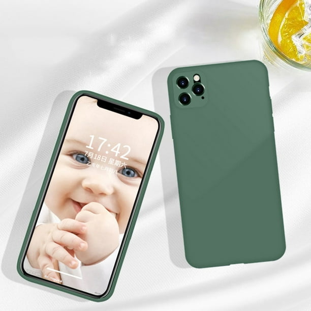 Multi Color Soft Liquid Silicone Phone Case For Iphone 11 Pro Shell Dark Green Walmart Com Walmart Com