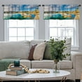 thumbnail image 5 of LALILO Kitchen Curtain Valance Watercolor Ethnic Tribal Rod Pocket Window Curtain 52"x 18" Set of 2, 5 of 7