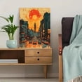thumbnail image 5 of Sunset Cityscape Canvas Painting/Wall Art Perfect for Living Room Office Dining Room and Hotel Decoration., 5 of 8