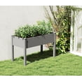 thumbnail image 7 of Raised Garden Bed with Legs, 48x24x30'', Outdoor Wood Elevated Planter Box, Thick Legs, w/Liner, 7 of 7